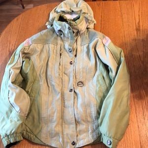 Vintage Couloir Pinnacle green winter ski jacket.